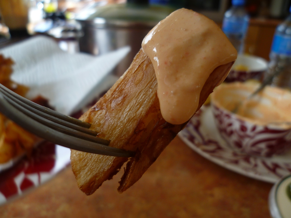 Fried Cassava with Huancaina Sauce